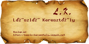 László Keresztély névjegykártya